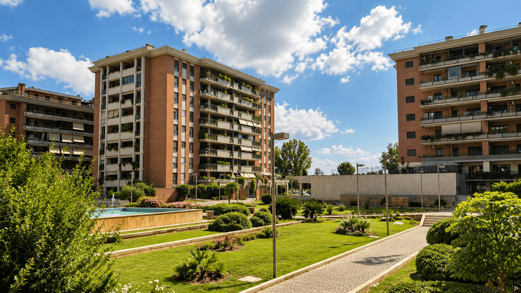 Exterior view of the Lumina Stay complex